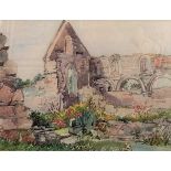 After Mary Maclaren Watson (Spanish, 20th century), "The Nunnery, Iona", giclee, signed, framed