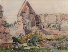 After Mary Maclaren Watson (Spanish, 20th century), "The Nunnery, Iona", giclee, signed, framed