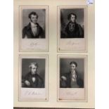Portraits of gentlemen (18) in three mounts, unframed.