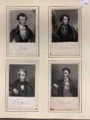 Portraits of gentlemen (18) in three mounts, unframed.