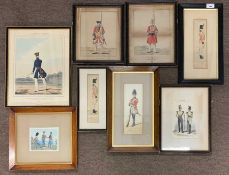 Box of eight, framed and glazed military prints (x8)