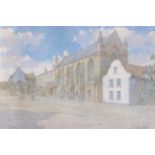 British, contemporary, A study facing the Erpingham Gateway within the Norwich Cathedral grounds,