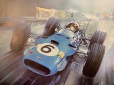 Michael Turner (British, 20th Century), Three modern colour prints, two of motorsport interest