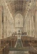 William F.K. Austin (British.19th century), "Interior of St, Peter's Mancroft, Norwich", hand