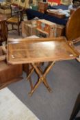 Reproduction butler's tray on X-formed stand, tray 86cm wide