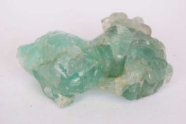 Large piece of Chinese green quartz, 11cm high