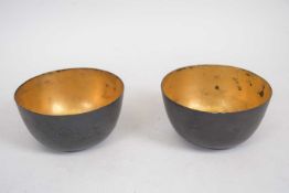 Pair of Oriental Lacquer Bowls