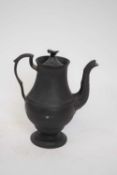 Jackfield type black pottery coffee pot, late 18th century