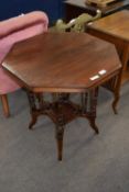 Late 19th century mahogany octagonal top occasional table, 62cm wide