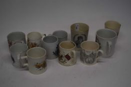 Quantity of commemorative ceramics, mainly mugs, Victoria and other monarchs