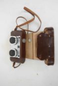 Stereogram camera in original leather case