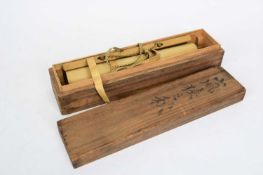 Oriental print in original wooden box