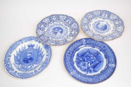 Quantity of commemorative plates by Coalport for George V, further Wedgwood example for George V,