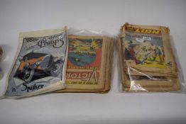 Box containing quantity of old Lion comics