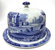 Large Spode cheese dish and cover in the Italian pattern