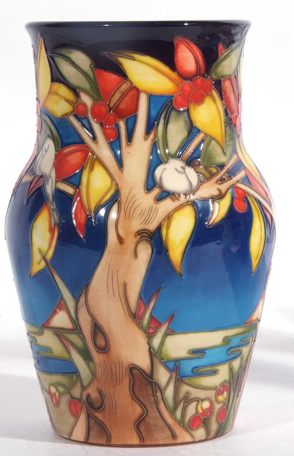 A Moorcroft trial vase with tube lined decoration in the Aquitaine pattern marked Trial and dated - Image 4 of 6