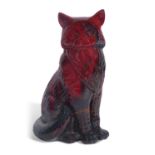 Royal Doulton Flambe figure of a cat 30cm tall