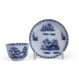 Lowestoft Porcelain Toy Teabowl and Saucer c.1765