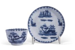 Lowestoft Porcelain Toy Teabowl and Saucer c.1765