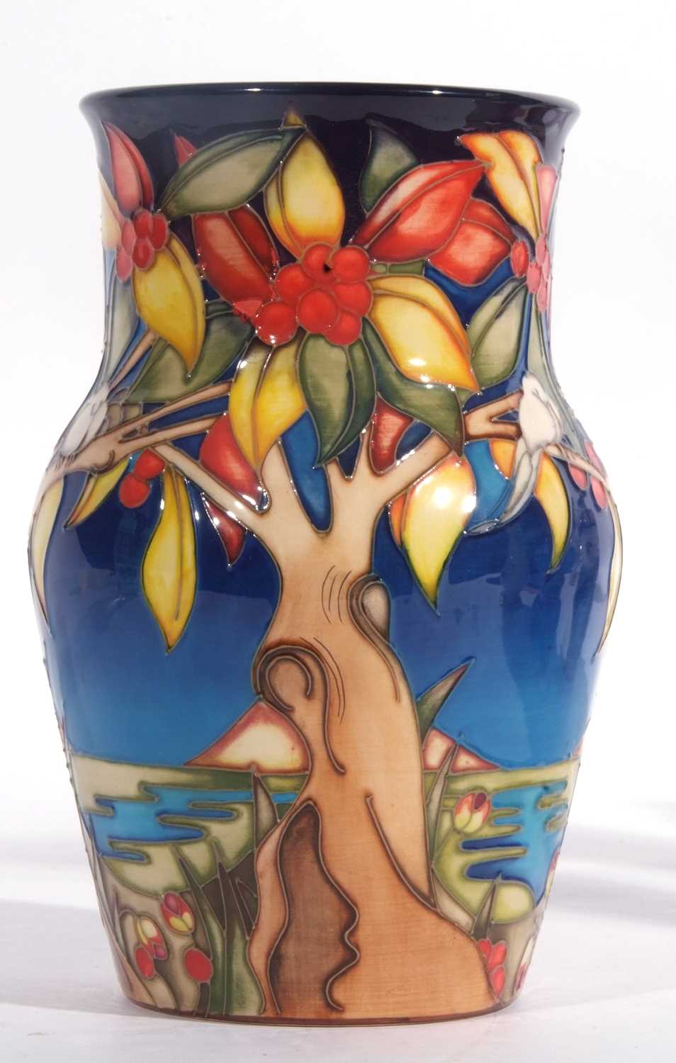A Moorcroft trial vase with tube lined decoration in the Aquitaine pattern marked Trial and dated - Image 5 of 6