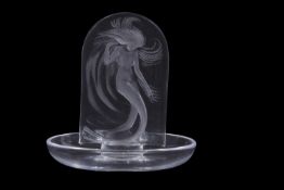 A Lalique pin dish in the Naiade pattern with engraved mark to base11cm highgood condition