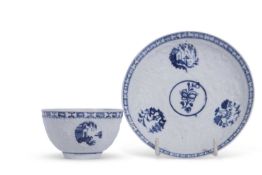 Lowestoft Porcelain Teabowl and Saucer