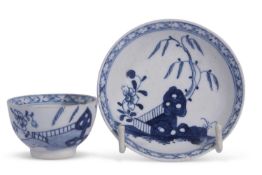 Lowestoft Porcelain Toy Teabowl and Saucer c.1770