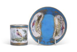 18th Century Sevres Coffee Can and Saucer