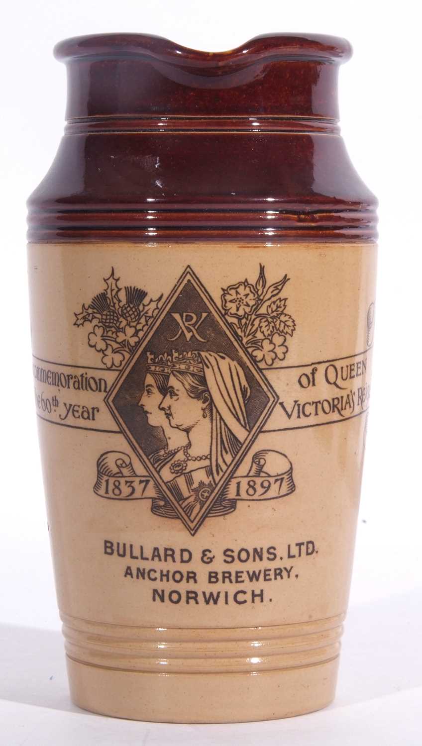 Unusual Lambeth Doulton pub jug commemorating Queen Victoria's Jubilee made for Bullard & Sons, - Image 2 of 7