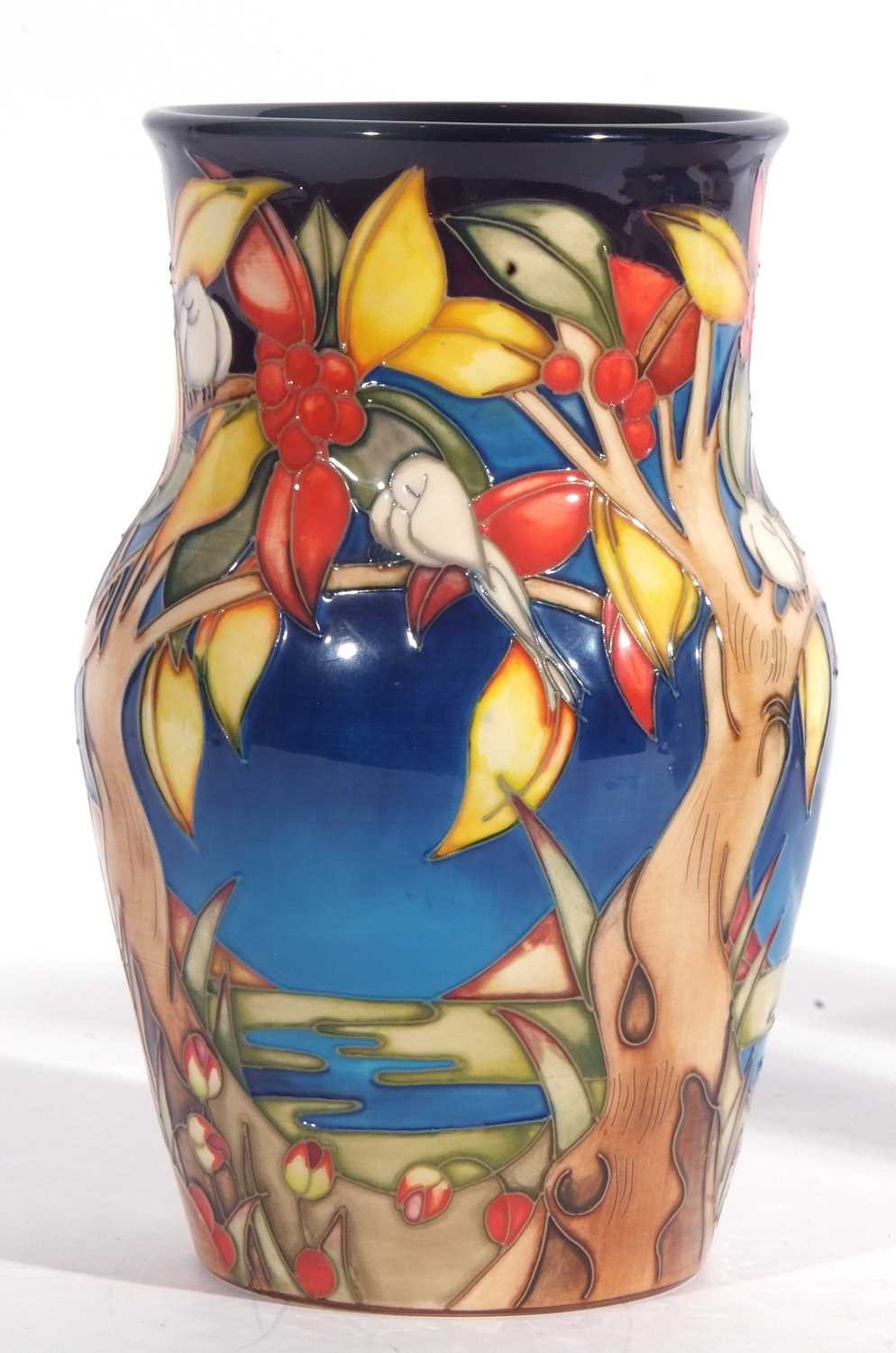 A Moorcroft trial vase with tube lined decoration in the Aquitaine pattern marked Trial and dated - Image 3 of 6