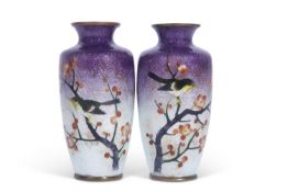 Pair of Cloisonne Vases Meiji Period