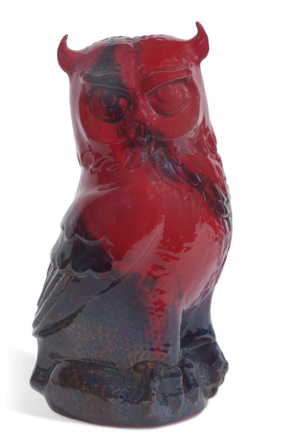 Royal Doulton Flambe model of an owl 33cm tall