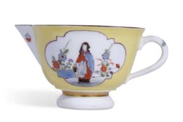 Rare Meissen Yellow Ground Pouring Cup c.1740