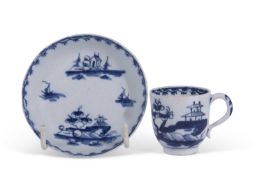 Lowestoft Porcelain Toy Teacup and Saucer c.1765