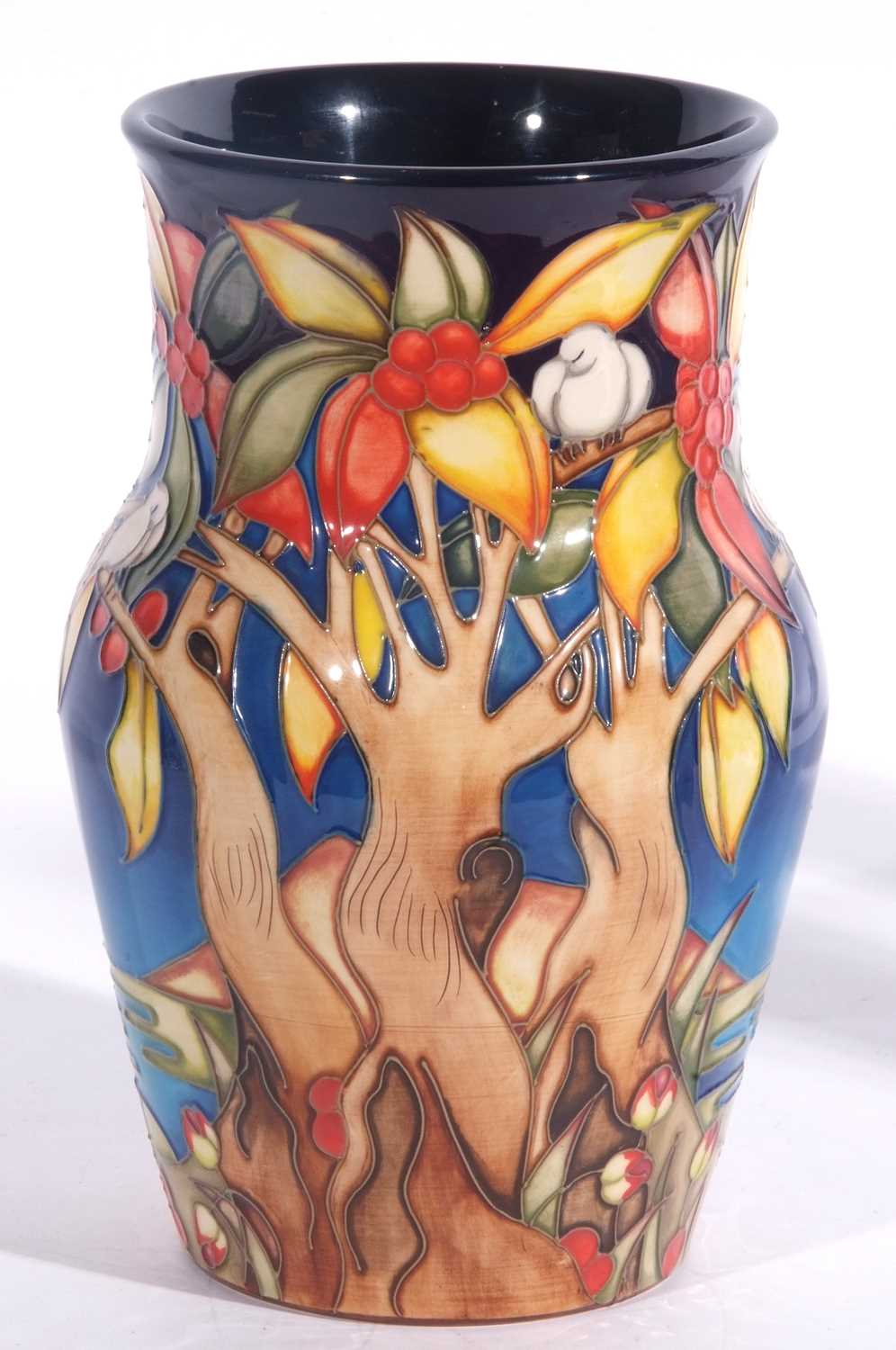 A Moorcroft trial vase with tube lined decoration in the Aquitaine pattern marked Trial and dated - Image 2 of 6
