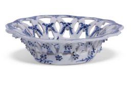 Lowestoft Porcelain Basket