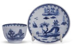 Lowestoft Toy Teabowl and Saucer c.1765
