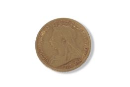 Victorian half sovereign dated 1900