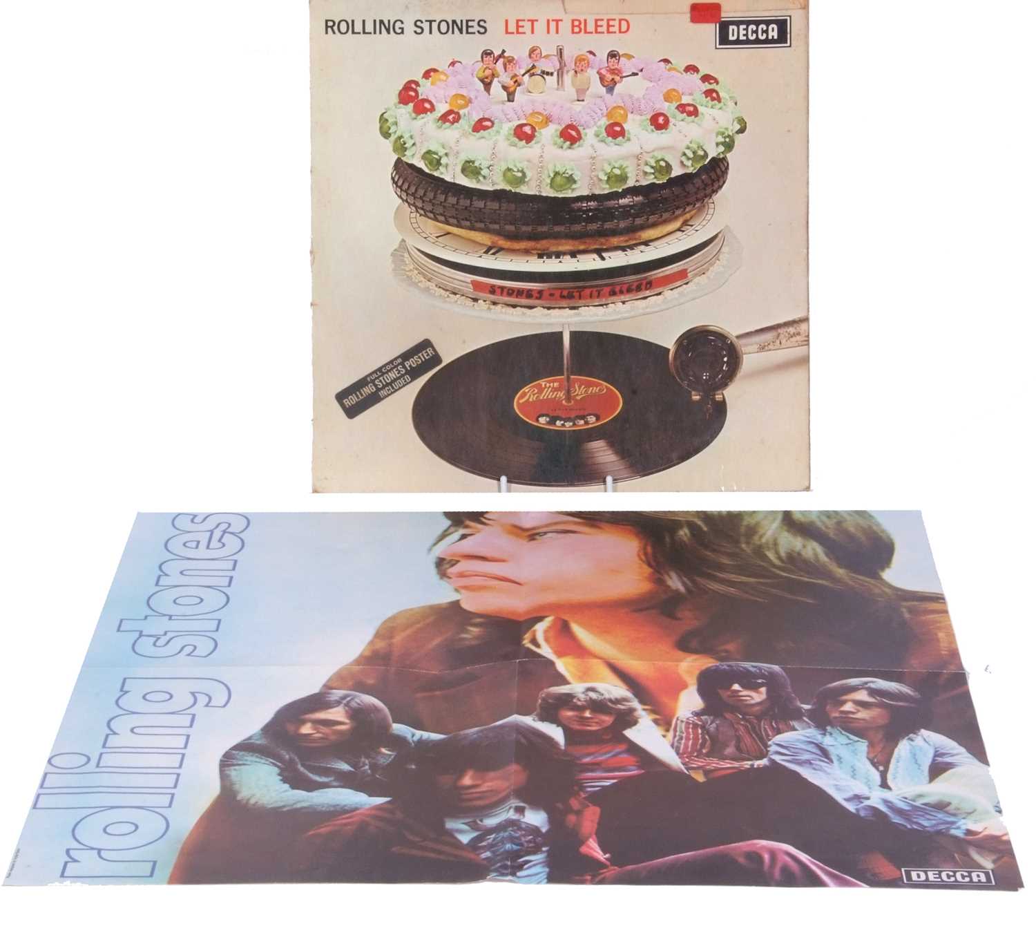 THE ROLLING STONES Let It Bleed Vinyl LP. First 'red-mono' pressing complete with poster. - Image 16 of 19