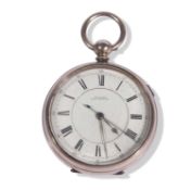 9ct gold open face pocket watch by Berman of Manchester, a cream dial with contrasting black Roman