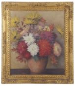 Frank Huddlestone Potter (British, 1845-1887), Summer Flowers, oil on canvas, signed 28x24ins