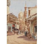 Edwin Lord Weeks (American, 1849-1903), A Street Scene, Cairo, watercolour, signed, 11x8insQty: 1