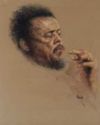 Ken Paine (British, 1926-2020), Portrait of Charles Mingus (1922-1979), American composer and bass
