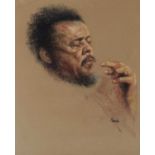 Ken Paine (British, 1926-2020), Portrait of Charles Mingus (1922-1979), American composer and bass