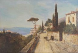 George Herbert Rose (British1882-1956), Italian coastal scene, oil on canvas, signed and dated