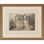 Joseph Barber (British, 1757-1811), Castle Arce Priory (prior 19th-century excavation), watercolour,