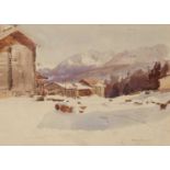 Arthur James Wetherall Burgess (Australian, 1879-1957), A view from Lenzerheide-Sporz,