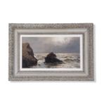 British School, 20th Century, Coastal scene, Merope Rocks, Cornwall, oil on board, indistinctly