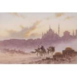 Edwin Lord Weeks (American, 1849-1903), 'Istanbul', watercolour, signed, 8x11insQty: 1