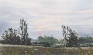 Margaret Glass RA RSMA (British, b.1950 -), 'Evening', pastel, signed and dated 1997, 6x10ins